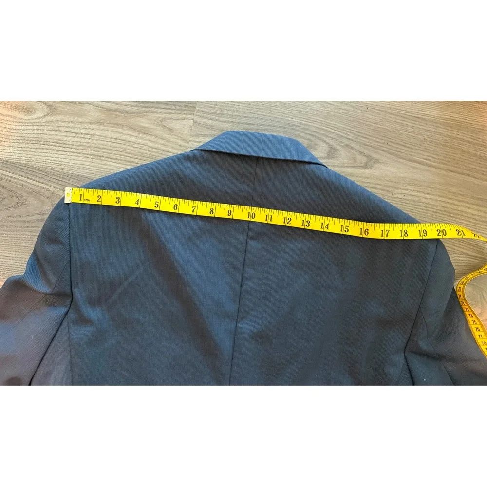 Jos A Bank Traveler's 2pc Navy Blue Suit Sport Coat size 43L & Pant size 37 x 31